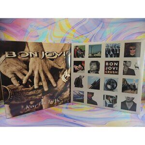 Lot of 2 Bon Jovi Records (New): Keep the Faith (2xLP), Crush (2xLP)